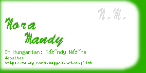 nora mandy business card